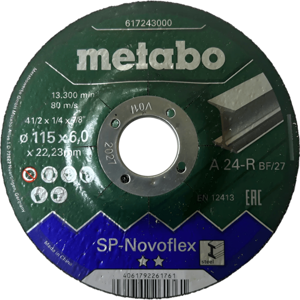 Disco Metabo Novoflex 115x6,0x22,23