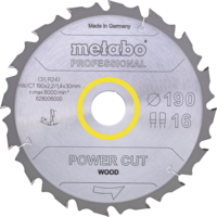 Disco Metabo PowerCut Wood Pro 190X30 D16 DP