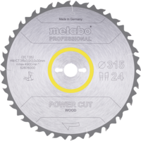Disco Metabo PowerCut Prof 315x30 24WZ 20°